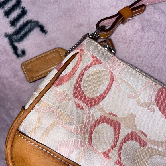 vintage pink coach logo shoulder bag - Picture 2 of 4